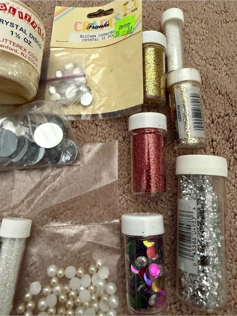 Lot of Assorted Glitter and Rhinestones | Arts & Crafts Supplies